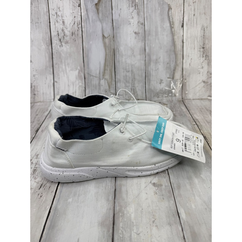 Reef Cushion Coast Womens 9 White Slip On Shoes CI7922 Speckled Sole NWT